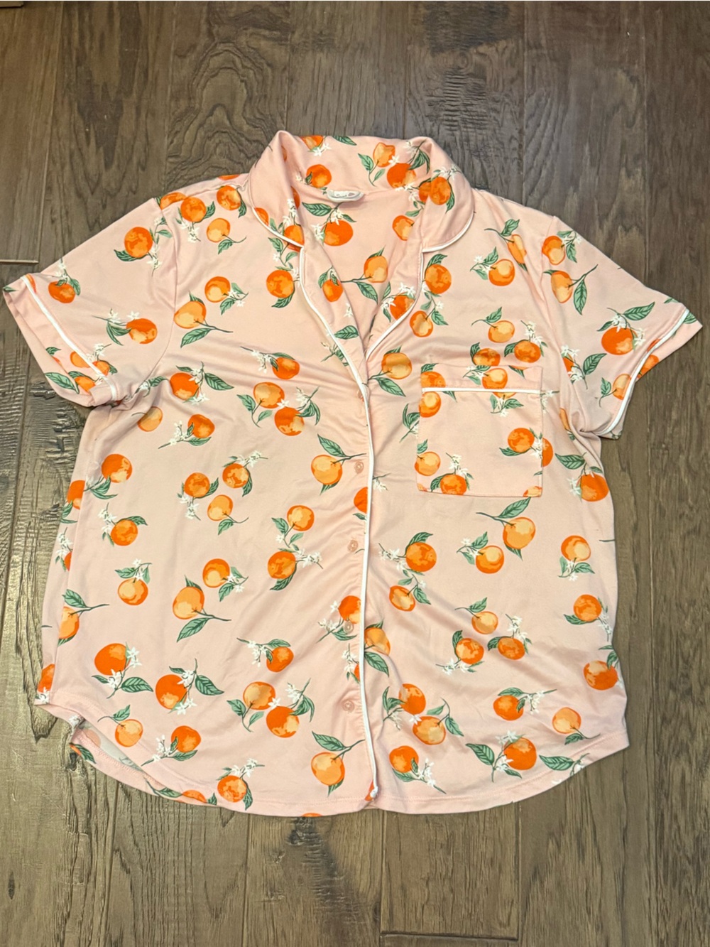 Women’s Secret Treasures Peach-Print Pink Pajama Set size large - Picture 2 of 7